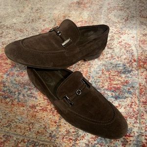 TOD’S Mens Brown Suede Loafers 10.5